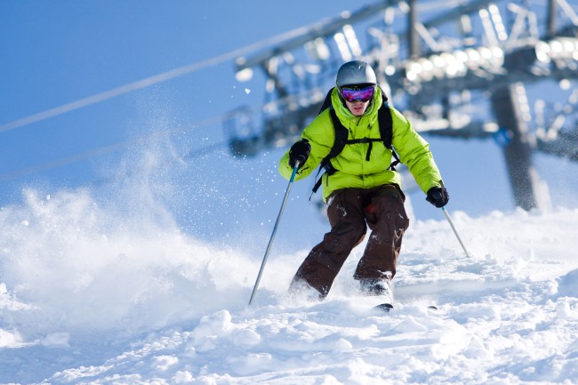 Ski fahren abseits der piste